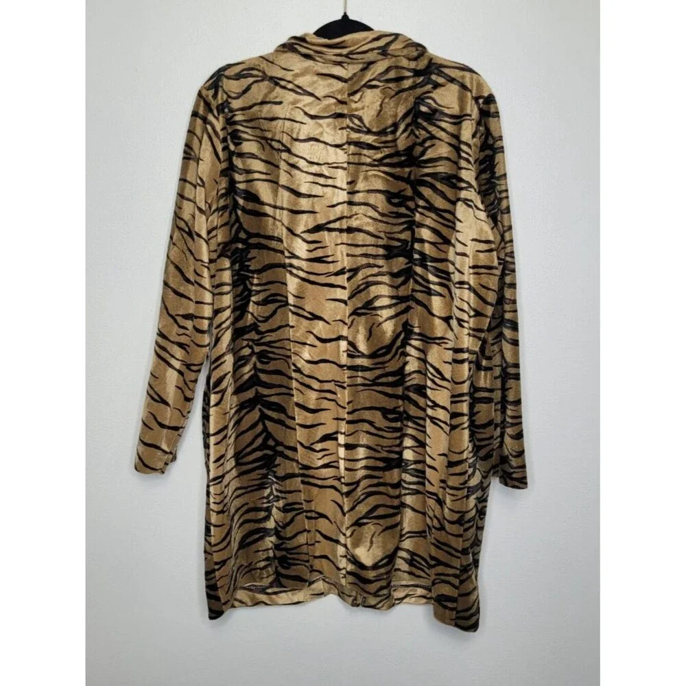 Vintage 90s Fashion Bug tiger animal print grunge mob wife jacket 18/20